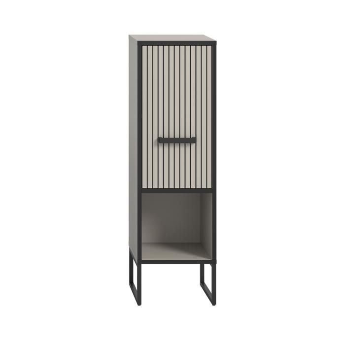 CALICOSY - Petite colonne de salle de bain 1 porte 1 niche cachemire H101 cm - AURA - Beige