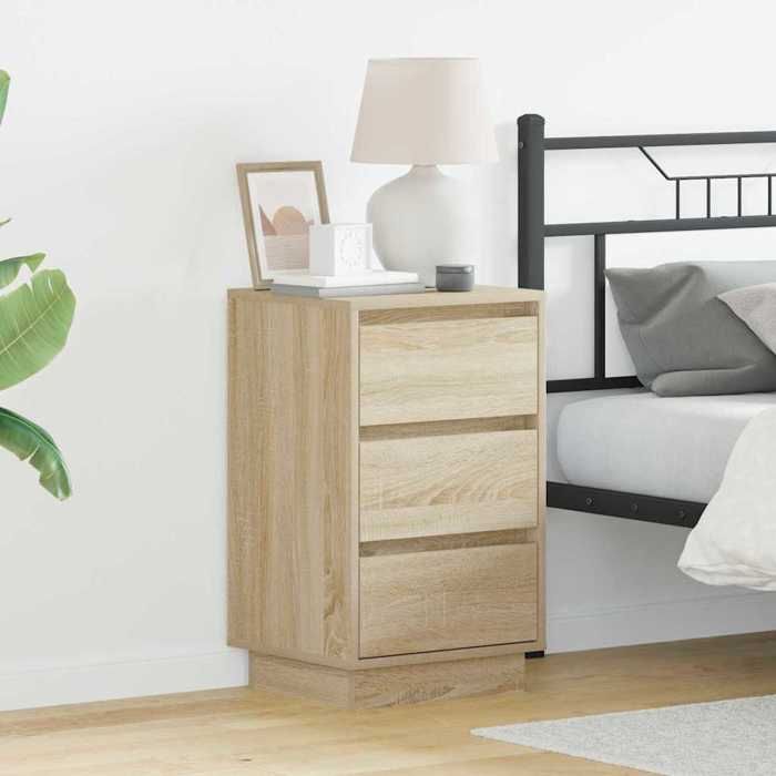Cabinet de chevet avec tiroir - vidaXL - Capacité totale 50 kg - Chêne sonoma - 39 x 345 x 65 cm - tiroir intégré lbb26j4701