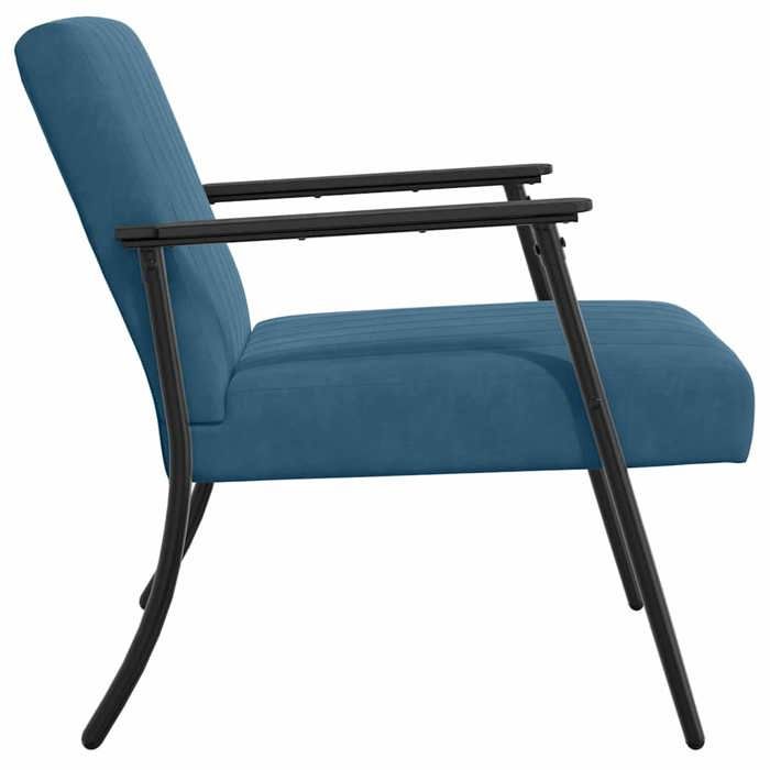 fauteuil Bleu 59 x 75 x 78 cm Velours_2 ans garantie_87641