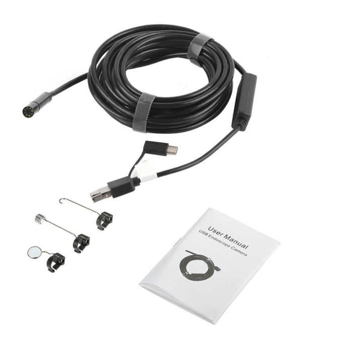 Endoscope USB étanche IP67 - Caméra D'inspection 5.5mm, Câble 2m - Neuf Sous Emballage - Pour Plomberie, Mécanique