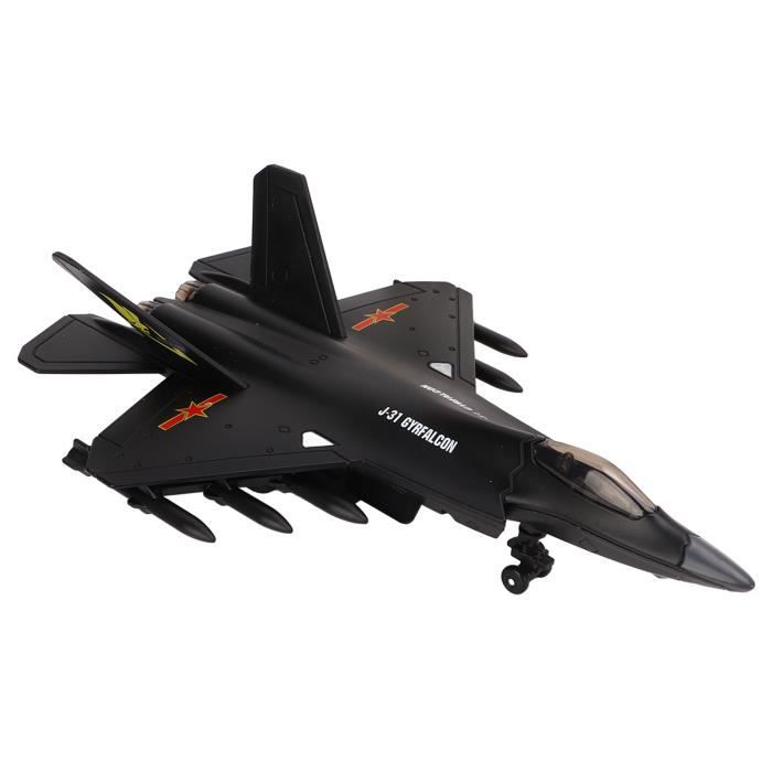 LAI Modèle d'avion J-31, alliage de simulation avion de chasse avion de  ligne enfants garçon jouet noir En Stock HJ011