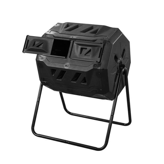 Blackwall Bac à Compost 330L - Composteur Jardin Noir Grand Volume