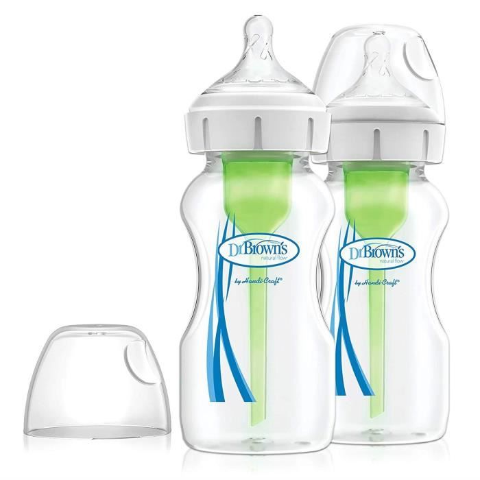 Dr Brown/'s Options Lot de 2 bouteilles en verre 150 ml