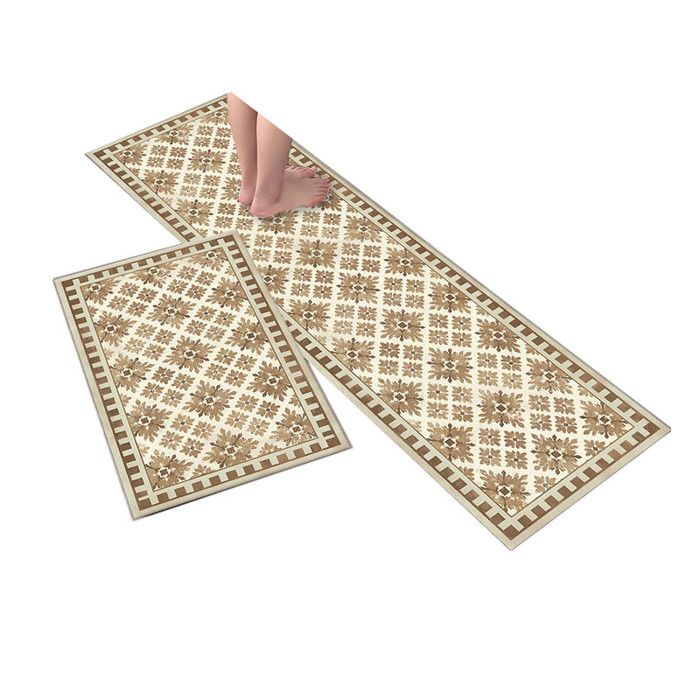 Tapis De Cuisine Antidérapant Absorbant | Dimensions 50x120cm épaisseur 2.5mm | Dessin Grain De Bois | Pour Sol Salon Salle De Bain Couloir