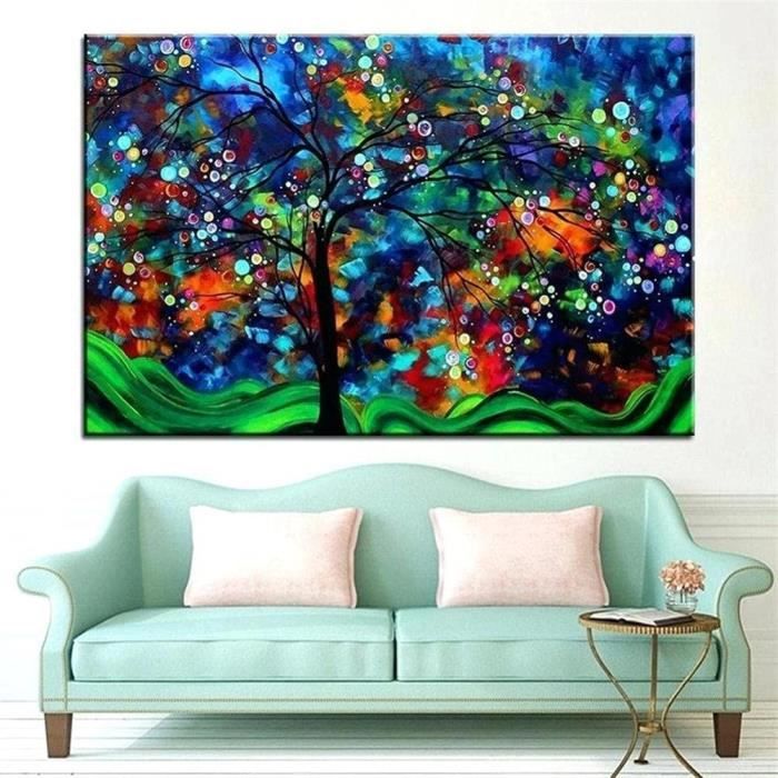 Diamond Painting Paysage d'arbres,Broderie Diamant Kit Complet,Peinture