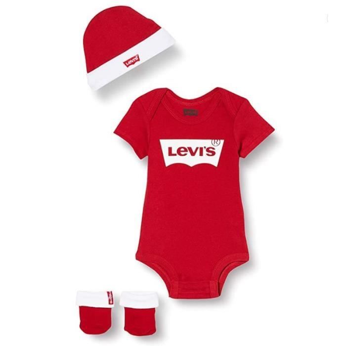 Coffret bonnet et gants Levi's Kids en bleu - Galeries Lafayette