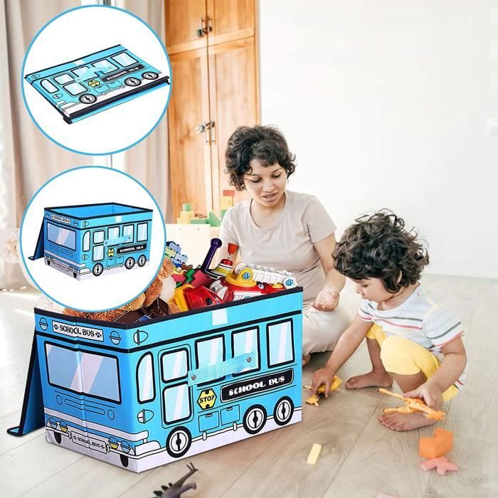 Coffre A Jouets Avec Couvercle Rabattable Pour Enfants Rangement Pliable Pour Salle De Jeux 03 Cdiscount Puericulture Eveil Bebe