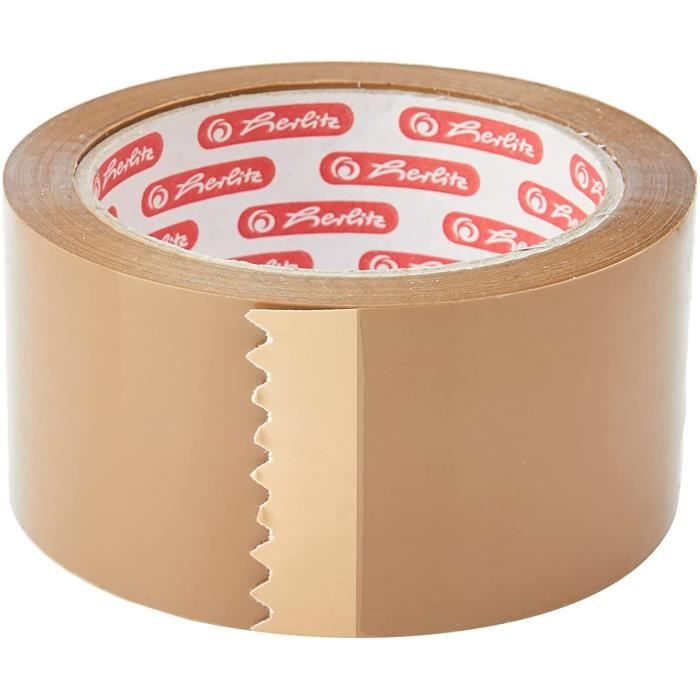 Lot De 6 Rouleaux Ruban Adhésif Marron Idena - 50mm X 66m - Pour Cartons, Déménagement, Emballage