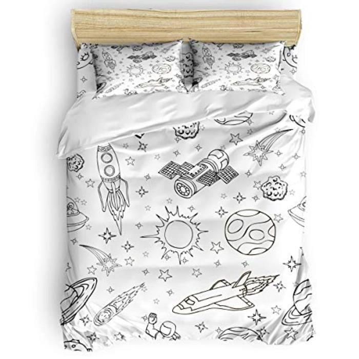 Matelas Bebe Beady Ensemble De Literie A La Maison 4 Pieces Taille Double Pour Adultes Adolescents Enfants Bebe Fusees Spatial Achat Vente Matelas Bebe Cdiscount