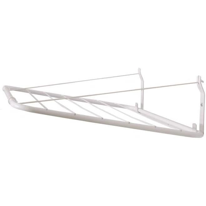 Séchoir à Linge Mural Extensible - 80 Cm - Portée 50 Kg - Pour Intérieur/extérieur