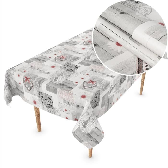 Nappe En Toile Cirée Lavable - En Plastique - Motif Alexis - 200 X 140