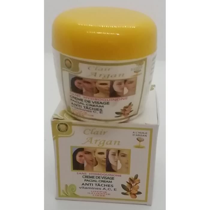 Crème super éclaircissante à l'huile d'argan antitâche, lisse