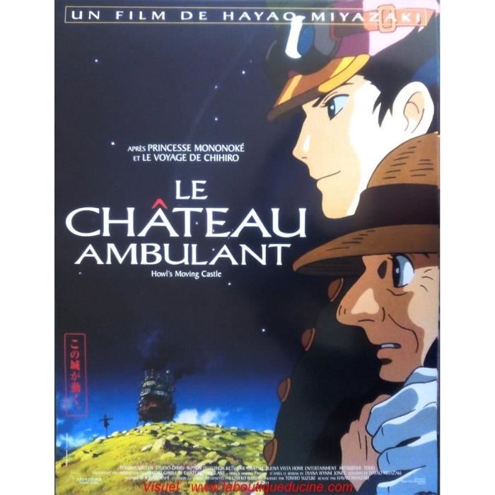 Le Chateau Ambulant Affiche Cinema Originale Roulee Petit Format 53x40cm Miyazaki Cdiscount Maison