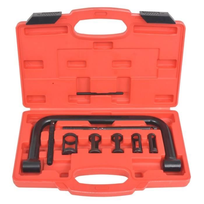 Kit Compresseur Ressort Soupape Universel – 5 Têtes Interchangeables, Outil Dépose Soupape Moto Voiture Yuhtech