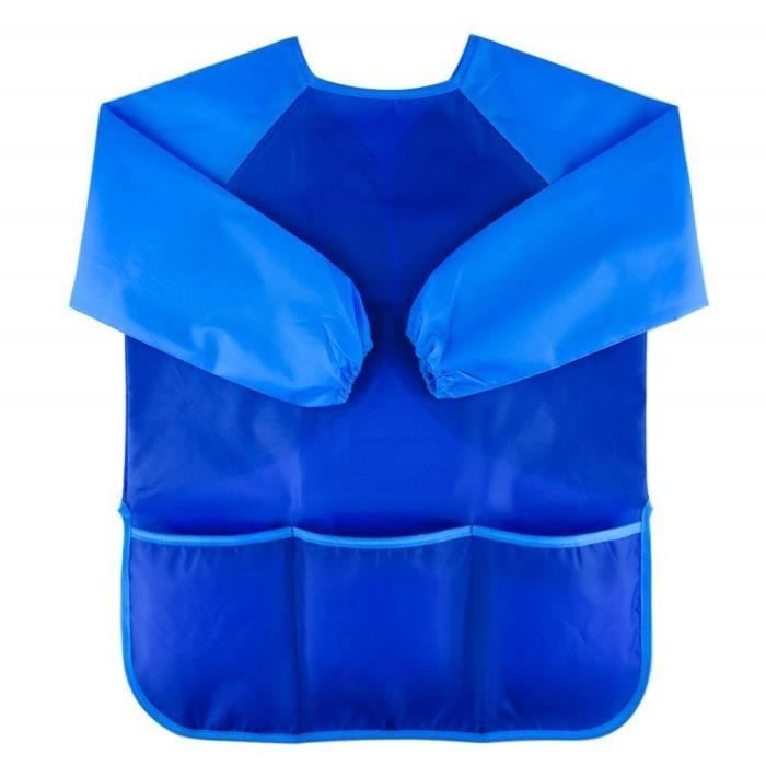 2 6 Ans Tablier De Peinture Impermeable Blouse De Peinture Pour Enfant Manche Longue Blouse Peinture Enfant Bleu Cdiscount Pret A Porter