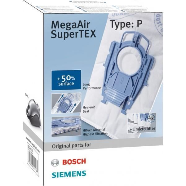 Sacs Aspirateur Bosch/Siemens BBZ41FP   – Filtration HEPA H10, Lot de 4 - vue 2