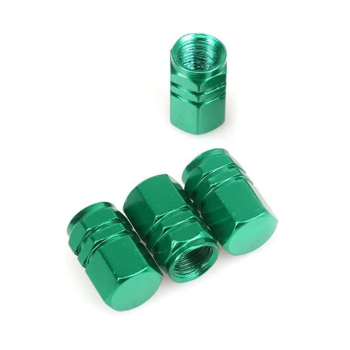 Lot De 4 Bouchons De Valve Alu Pour Pneus Vélo – Moto – Voiture – Gris – Look Sportif & Solide