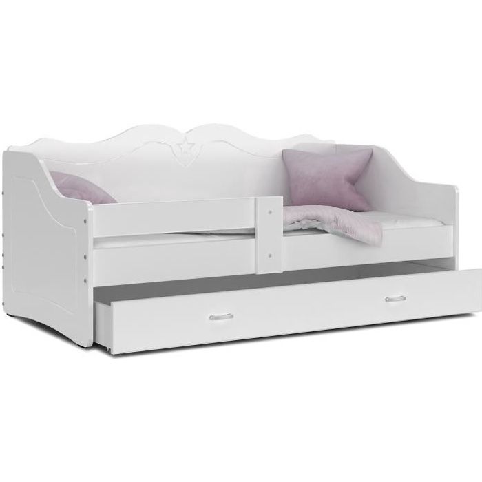 Lit complet avec sommier et matelas 90x190 Clearance