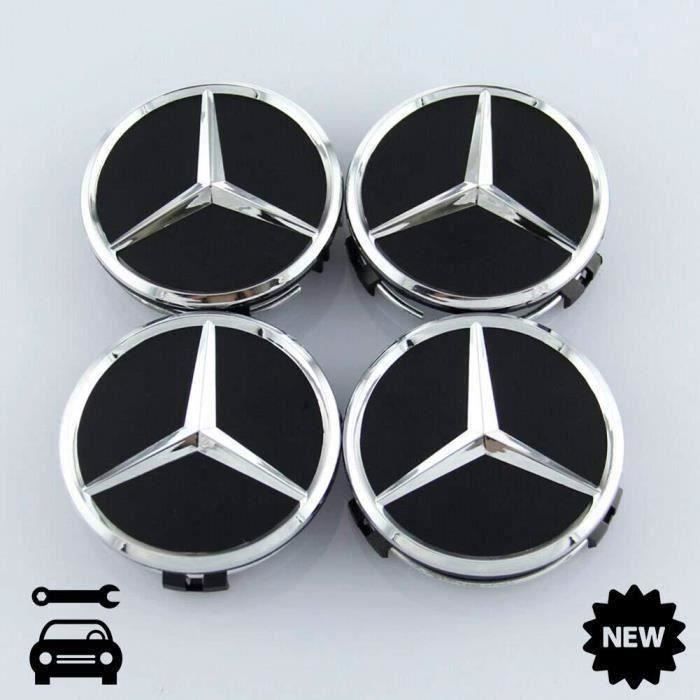 4 Cache-Moyeux Noirs 59mm - Pour Jantes Auto - Plastique ABS