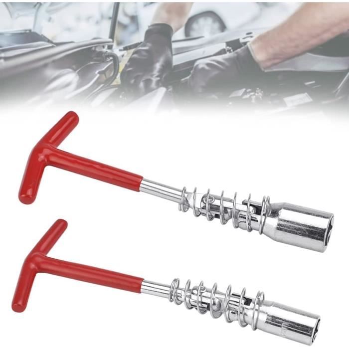 2Pcs Clé à Bougie 16mm/21mm Clé à Bougie Moto Cle Bougie Allumage Clé à