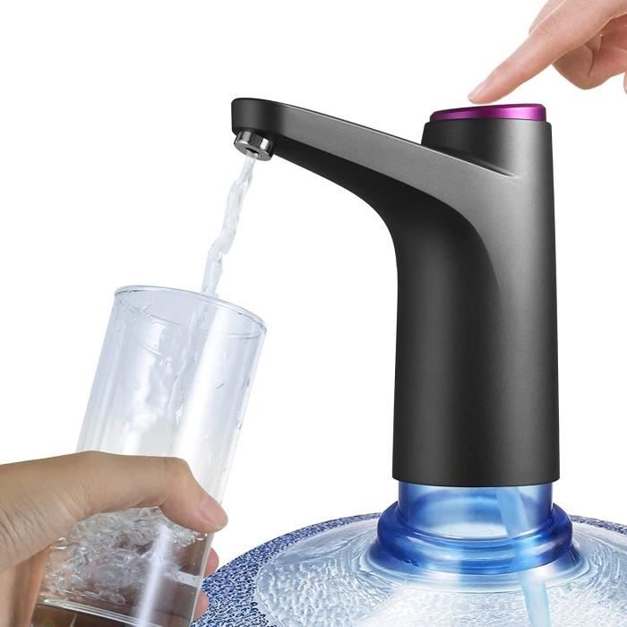 Distributeur d'eau de bureau, distributeur de bouteille d'eau de 15 litres, distributeur électrique intelligent pour la maison, le bureau, l'extérieur (noir