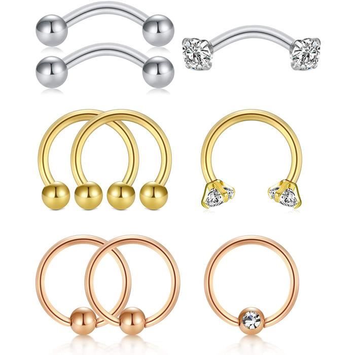Acier Chirurgical Mince Clous Nez petite lèvre StUS Body Piercing Boucle D'oreille Cerceau Anneau Acier Chirurgical Mince Clous Nez petite lèvre StUS Body Piercing Boucle D'oreille Cerceau Anneau
