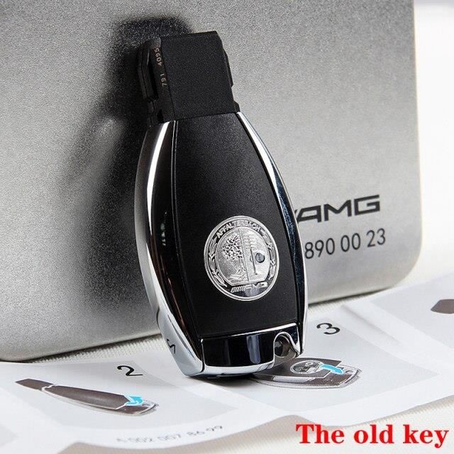 AMG Apple Badge voiture télécommande clé couverture arrière pour mercedes benz A C E S classe CLA GLA GLC GLE GLS~B*QK0301