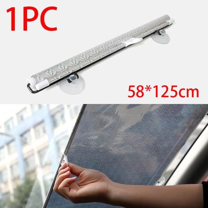 Pare-Soleil Intérieur Voiture 140x70 Cm Pliable Avec Ventouses - Protection UV Et Thermique Universel