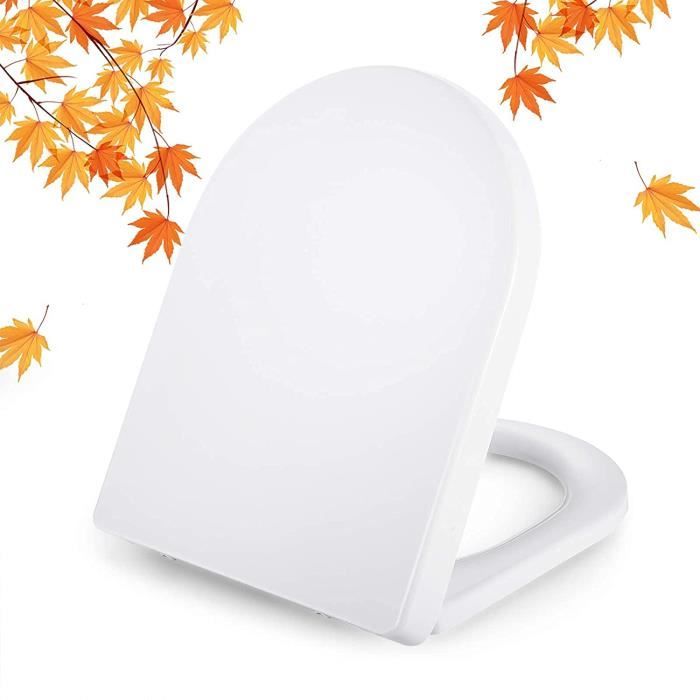 Abattant wc lunette de toilette en aminolac avec blocage rapide et frein de chute cuvette de toilette silencieux pour une instal Cdiscount Bricolage