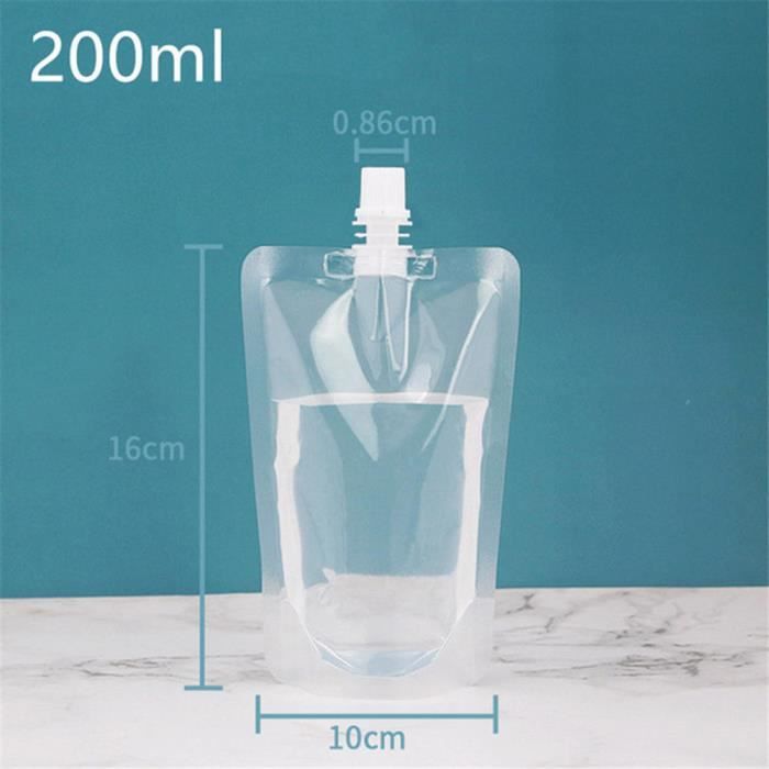 Lot De 27 Pochettes Transparentes Pour Boissons - Pour Boissons - Pratique - Étanche - En Plastique - Pour Pique-nique, Festival