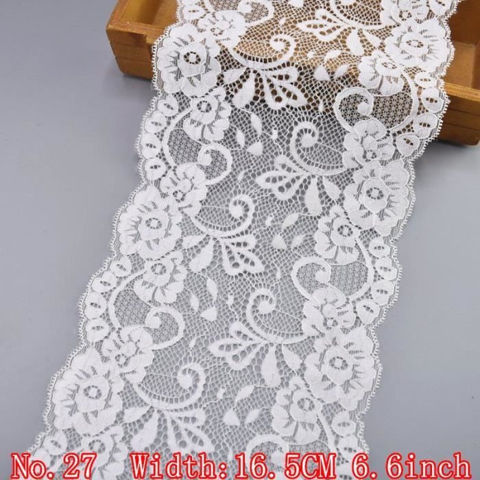 Tissus Ruban Elastique En Dentelle Blanche Et Africaine Pour La Couture Garniture En Dentelle Type No27 16 5cm 6 6inch 5 Yards Cdiscount Beaux Arts Et Loisirs Creatifs