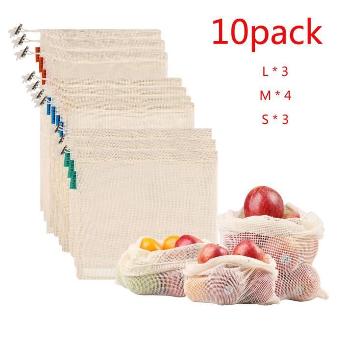 Sacs à vrac en coton bio (Taille au choix) - Mes courses en vrac