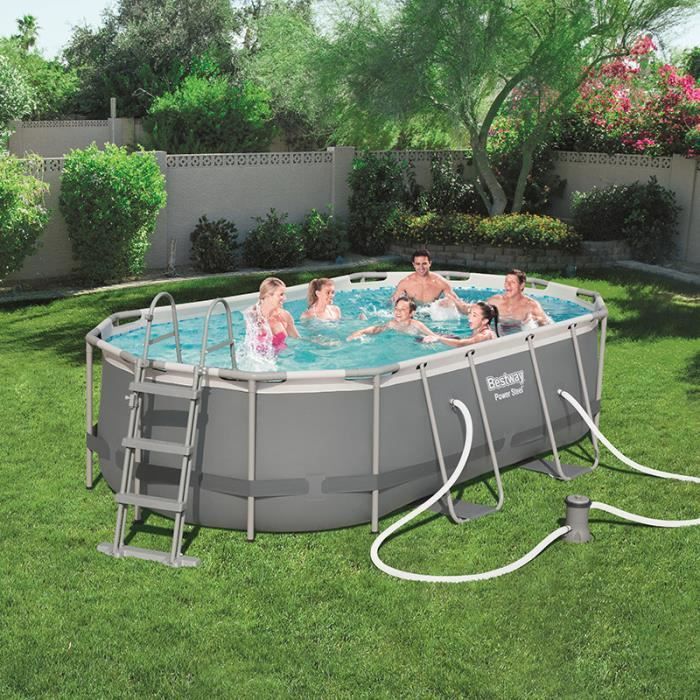 Piscine Tubulaire Bestway 4 27m X 2 50m X 1 00m Filtre A Cartouche Achat Vente Piscine Piscine Tubulaire Ovale 4 2 Cdiscount