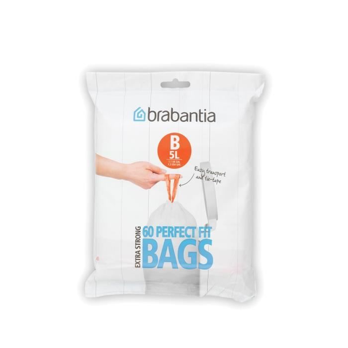 Brabantia Sacs poubelle de taille H, 50-60 litres - 30 sacs Lot de 6 :  : Epicerie