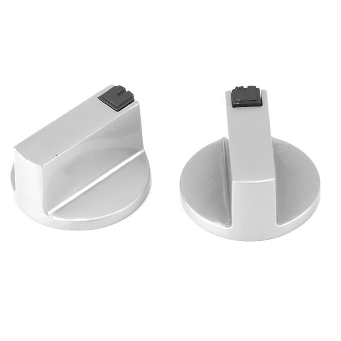2 Pièces Boutons De Cuisinière à Gaz – 6 Mm – Alliage De Zinc Argenté – Interrupteur Universel De Remplacement Pour Plaque De Cuisson Et Four