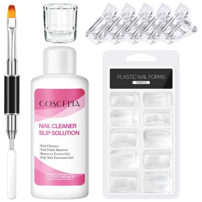 COSCELIA Nail Liquide Slip Solution 60ML,Solution liquide Pour Poly Gel