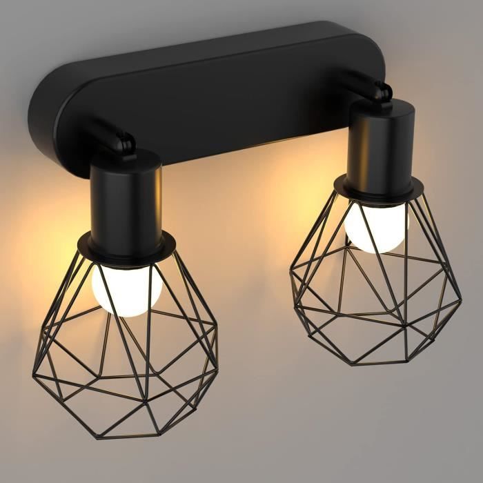 B.K.Licht Plafonnier Design Vintage Industriel, lustre style rétro