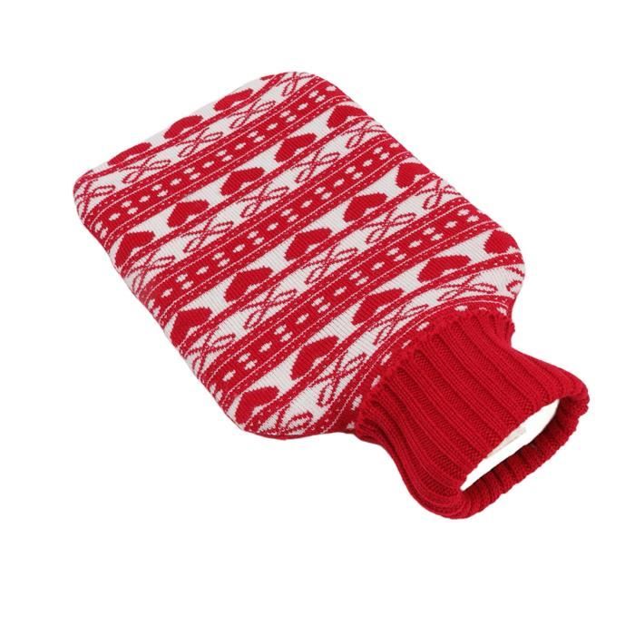 Bouillotte En Caoutchouc 750ml - Dimensions 25x14cm, Bouchon à Visser, Multicolore
