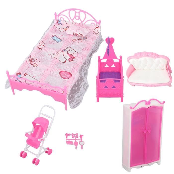 WANGCL Lit Superposé 1/12 Miniature En Bois Pour Maison De Poupées - Motif Fraise