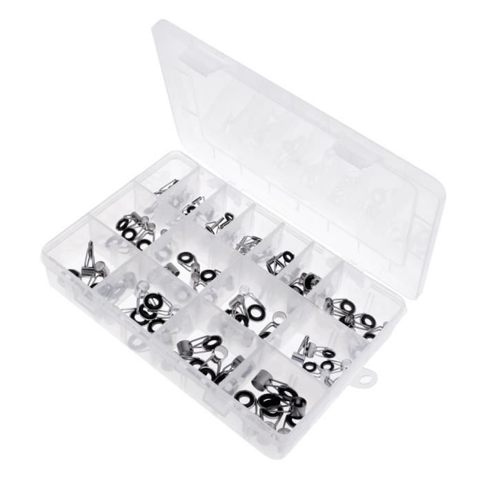 Kit De 30 Anneaux De Guide Pour Canne à Pêche - 6 Tailles En Acier Inoxydable Et Céramique