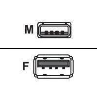 MCL Câble transfert de données MC922AMF-2M/N - 2 m USB - 1 x Type A Mâle USB