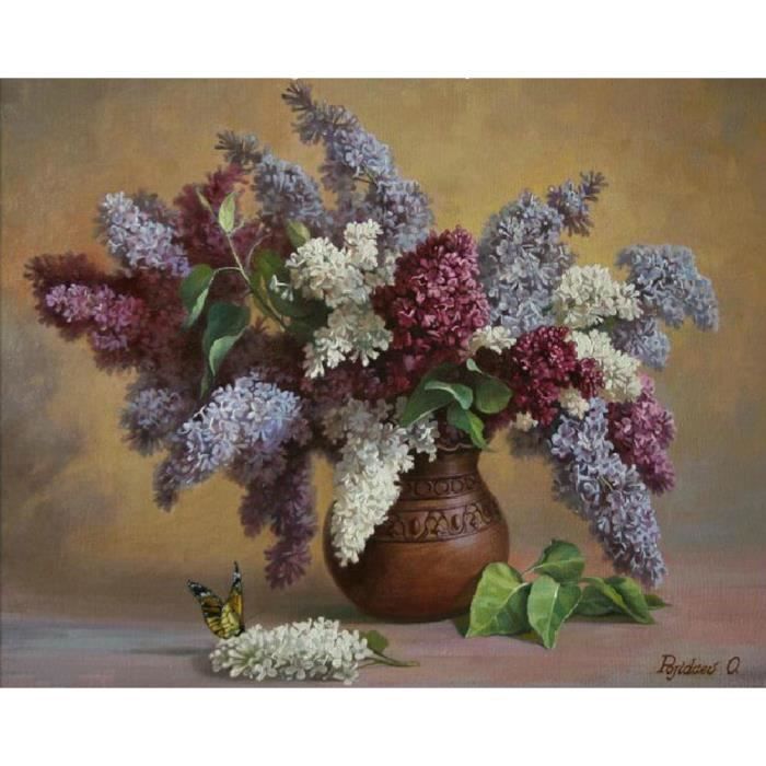 Peinture Par Numeros Kits 16 X 20 Pouces Papillon Et Fleur Achat Vente Peinture Au Numero Peinture Par Numeros Kits 1 Cdiscount