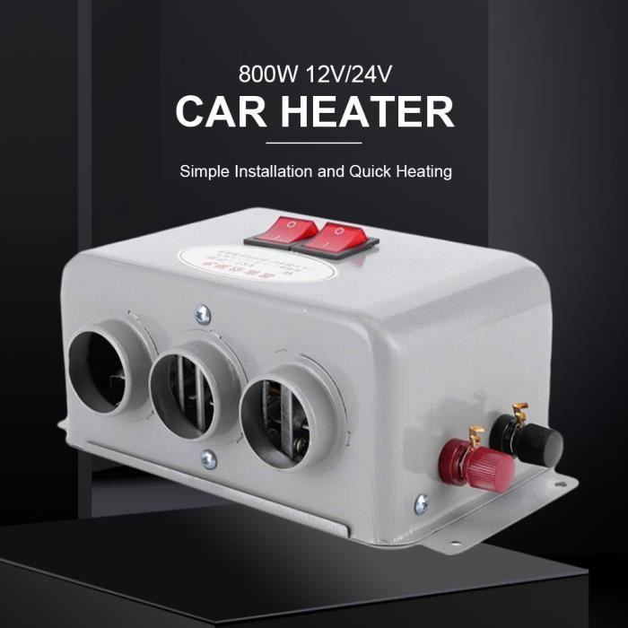 Chauffage Voiture 12V 600W-800W - 3 Sorties D'Air - Chauffage Rapide Dégivrage Hiver - Compact Et Silencieux