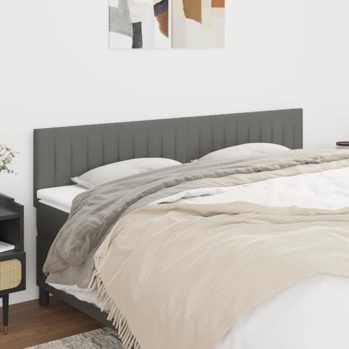 Têtes de lit - MOTHINESSTO - Gris foncé - 180 x 5 x 78/88 cm - Classique - Intemporel