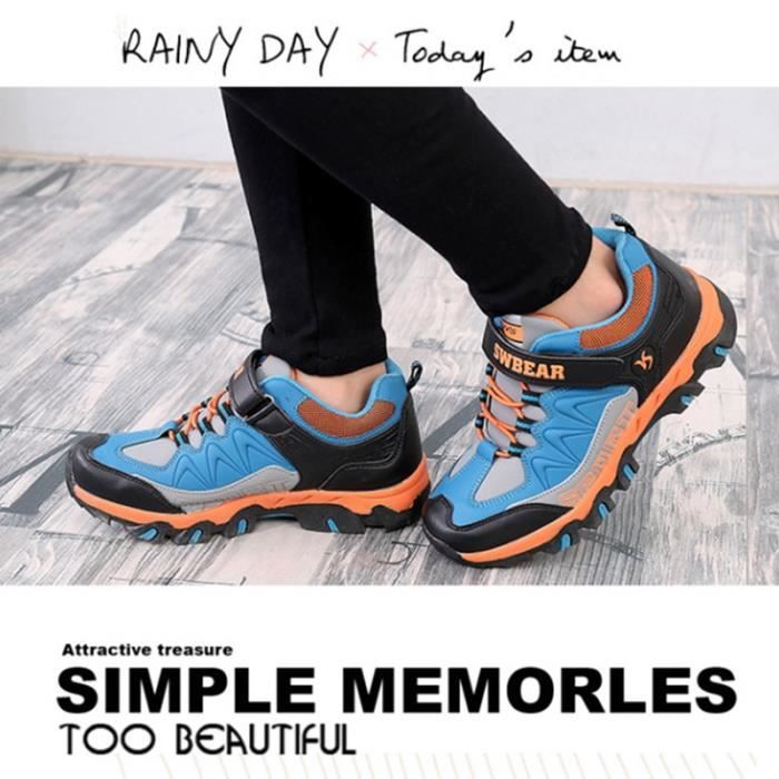 ESPADRILLE,Hiver, garçon, chaussures de randonnée, antidérapant, résistant  à l'usure, imperméable, Orange - Cdiscount
