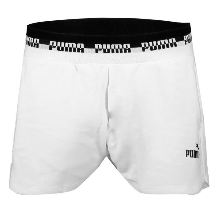 PUMA Amplified Short pour Femme- Femme- Short- 855965- Blanc- S
