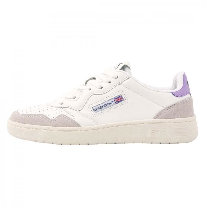 British Knights Baskets femme British Knights Noors - Blanc - White/lilac - Lacets - Synthétique