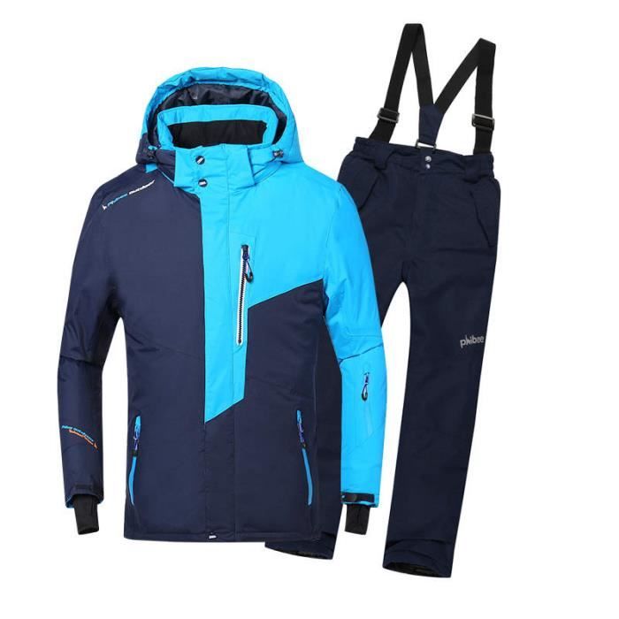 Pantalon Combinaison Polaire Garçon Hiver - Épais, Coupe-Vent - Pour Ski, Jeux Extérieur - Taille Conseillée Si Enfant Potelé