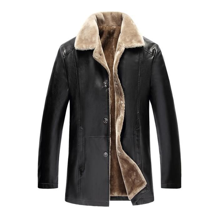 Parka longue deals cuir homme