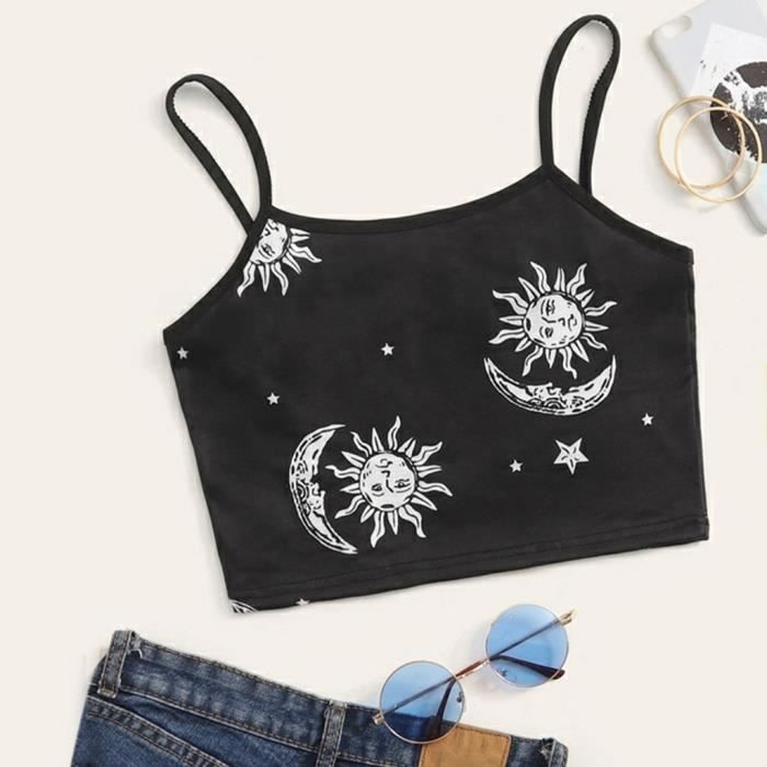 Costume Débardeur Col Rond Short Couleur Unie